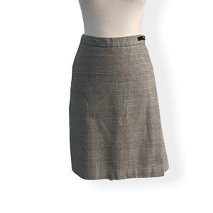 L.L. Bean Fully Lined Gray Plaid Skirt-Size 10